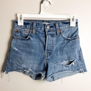 Levi's Distressed Wedgie Shorts